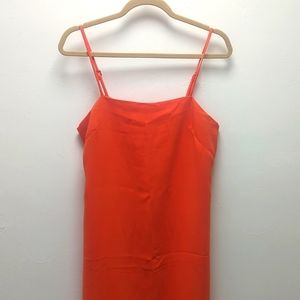 h & m orange spaghetti strap dress